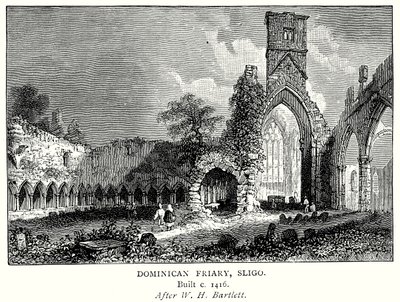 Dominikansk kloster, Sligo (kobberstik) af English School