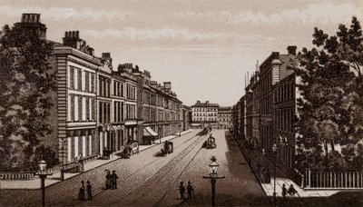 Donegal Place, Belfast 1880 (litho) af English School