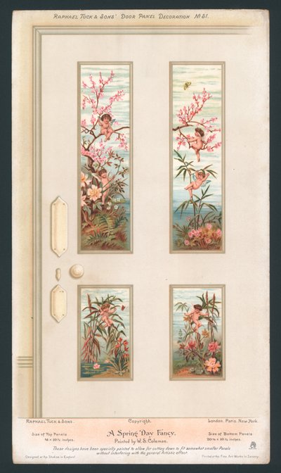 Dørpanel dekoration af English School