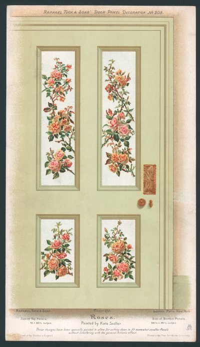 Dørpanel dekoration af English School