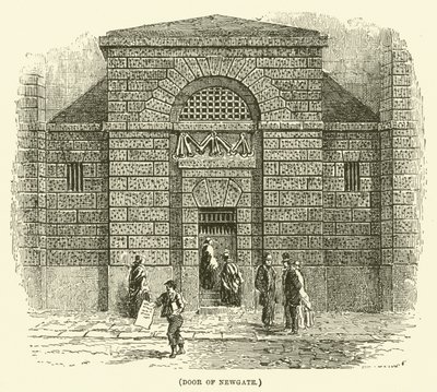 Døren til Newgate (gravering) af English School