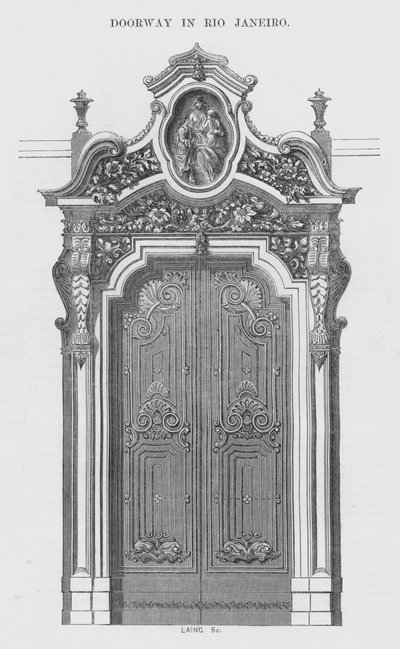 Døråbning i Rio Janeiro (gravering) af English School
