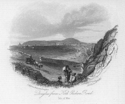 Douglas, fra Kirk Onchan Road, Isle of Man (gravering) af English School