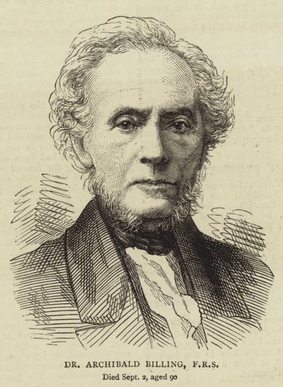 Dr Archibald Billing, FRS (gravering) af English School