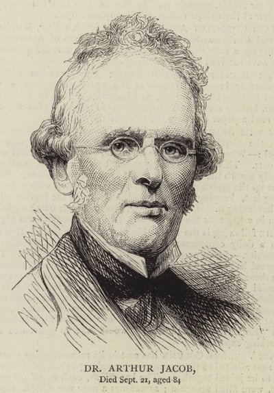 Dr. Arthur Jacob (gravering) af English School