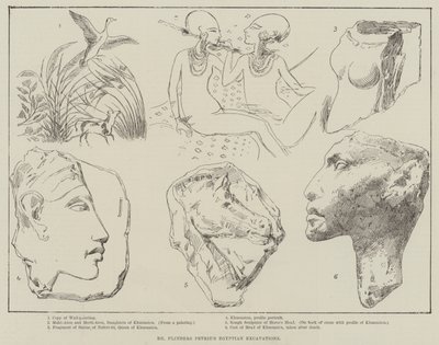 Dr. Flinders Petries egyptiske udgravninger (gravering) af English School