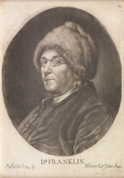 Dr. Franklin, 1784 (mezzotint) af English School