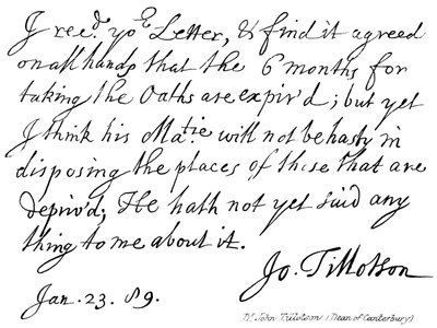 Dr. John Tillotson, (dekan af Canterbury) af English School