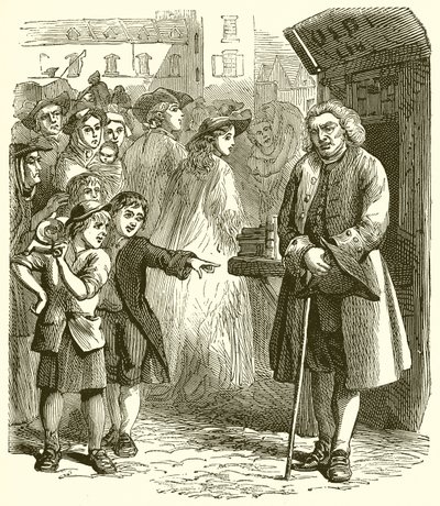 Dr. Johnson besøger markedspladsen af English School