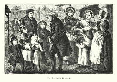 Dr. Johnsons Buße (Gravur) von English School