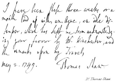 Dr. Thomas Shaw af English School