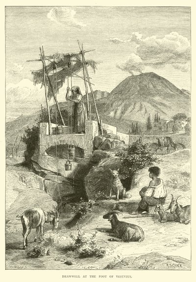 Brunnen am Fuße des Vesuvs von English School