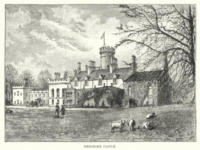 Dreghorn Castle (gravering) af English School