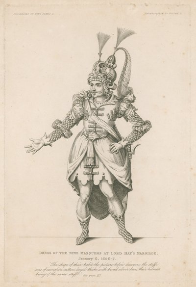 Kjole af ni masker ved Lord Hays ægteskab, 6. januar 1606-7 af English School