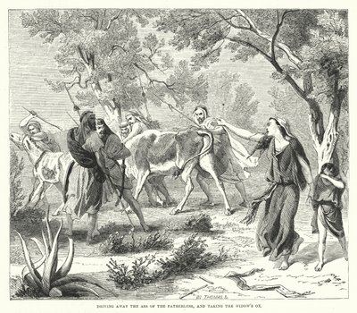 Kør væk røvet af den farløse og tager enkeens okse (gravering) af English School