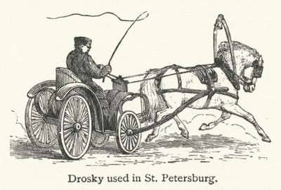 Droschke in St. Petersburg von English School