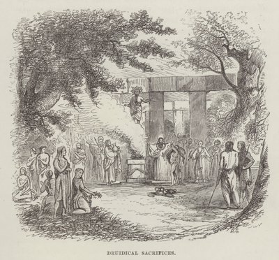 Druidiske ofre (gravering) af English School