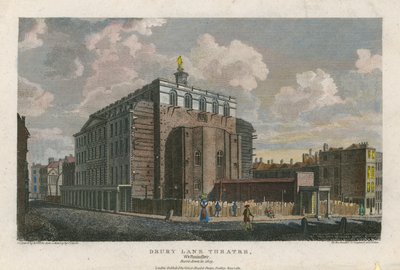 Drury Lane Theatre, Westminster, London; nedbrændte i 1809 af English School