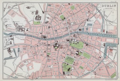 Dublin (farvelitografi) af English School