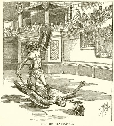 Duel af Gladiatorer af English School