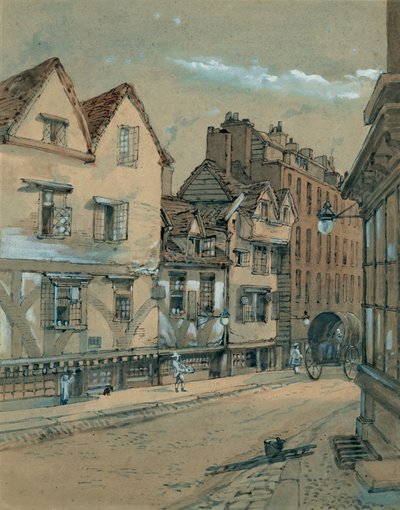 Duke Street i West Smithfield (wc på papir) af English School