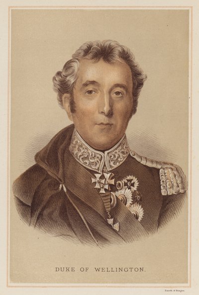Duke of Wellington (farve litho) af English School