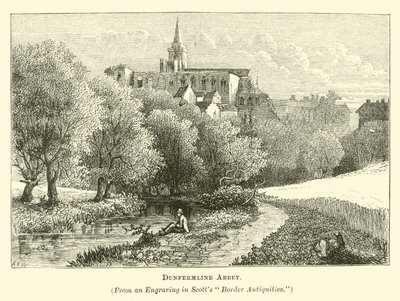 Dunfermline Abbey  af English School