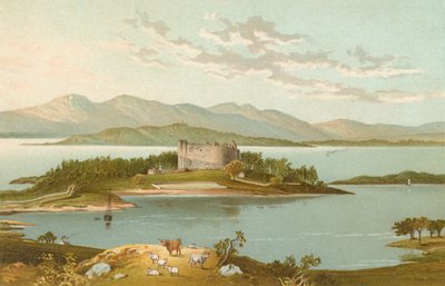 Dunstaffnage Castle og Loch Etive af English School