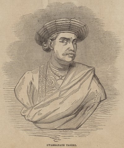 Dwarkanath Tagore (gravering) af English School