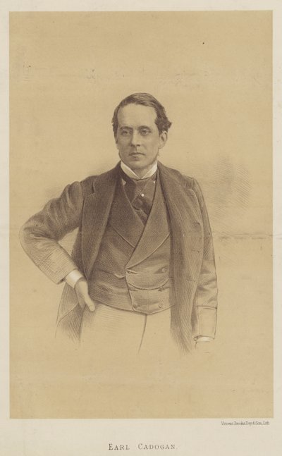Jarl Cadogan, vicekonge af Irland (litho) af English School
