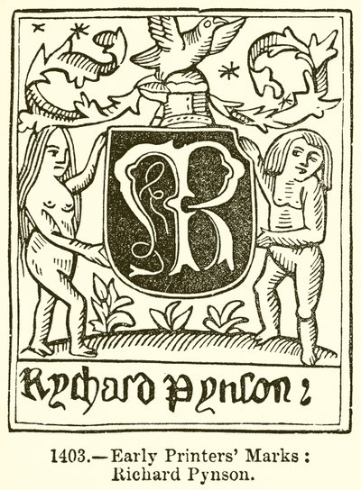 Tidlige Printers Marks: Richard Pynson af English School