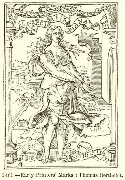 Tidlige trykkeriers mærker: Thomas Berthelet af English School