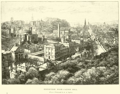 Edinburgh, fra Calton Hill af English School