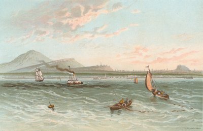 Edinburgh fra Firth of Forth af English School