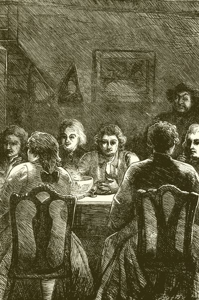 Edmund Burke i den litterære klub af English School
