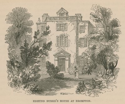 Edmund Burkes House i Brompton, London af English School