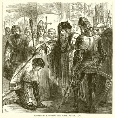 Edward III ridder den sorte prins, 1546 af English School