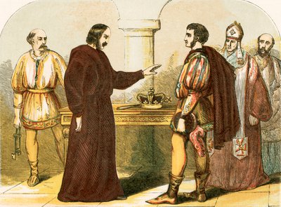 Edward II, der træder tilbage fra sin royalty af English School