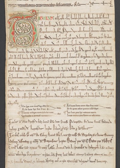 Egerton MS 2849, Membran III, ca. 1225-30 (pergament) af English School