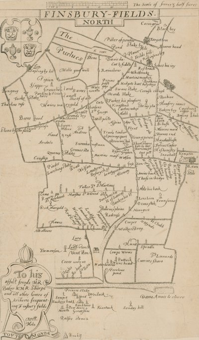 Udarbejdelse af et bueskydningskort fra 1594 af English School