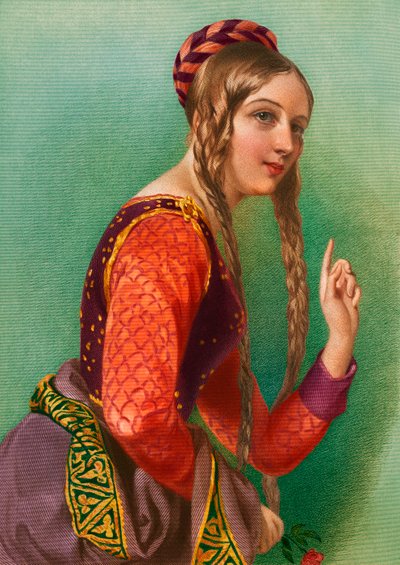 Eleanor af Aquitaine, dronning af Henrik II, trykt af Henry G. Bohn af English School