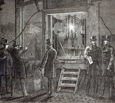Elektrisk apparat til klokketårnet, Houses of Parliament fra The Illustrated London News, 16. august 1873 af English School