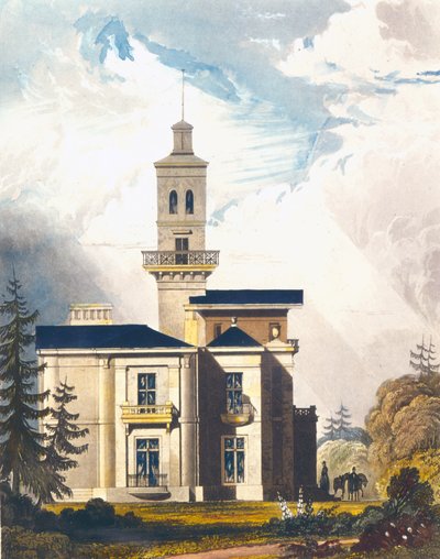 Forhøjning af en italiensk villa eller jagthytte af English School