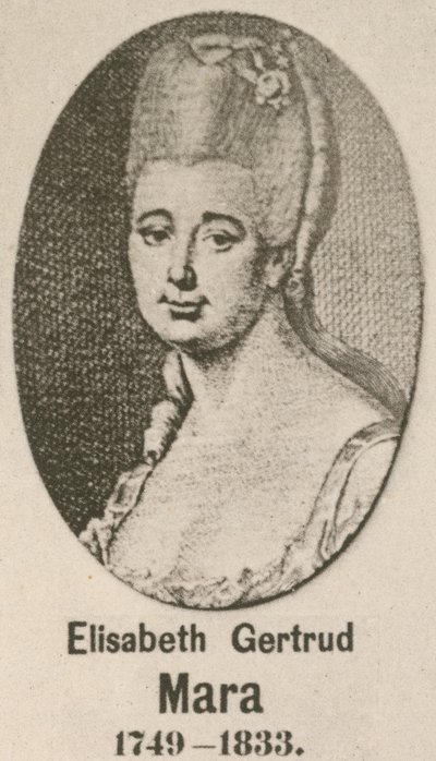 Elisabeth Gertrud Mara (gravure) af English School
