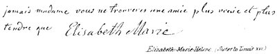 Elizabeth-Marie-Helene, (søster til Louis XVI) af English School