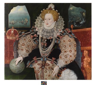 Elizabeth I (Armada-portrættet), ca. 1588 (olie på egetræspanel) af English School