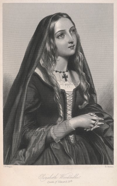 Elizabeth Woodville, dronning af Edward IV, illustration fra 