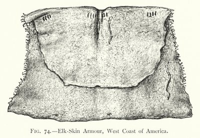 Elk-Skin Armour, Amerikas vestkyst (litho) af English School