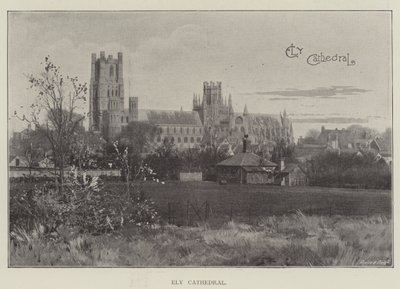 Ely Cathedral (litho) af English School