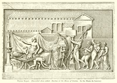 Elysian Repast. (Bas-relief ofte kaldet: Bacchus ved Icarius-huset. I Louvre-museet) af English School